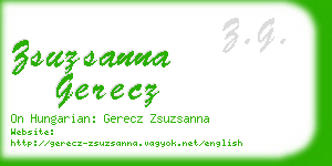 zsuzsanna gerecz business card